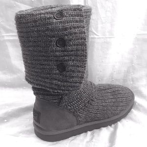 Grey UGG Cardy knit boots